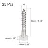 sourcing map Hex Lag Screws, M6 x 30mm 304 Stainless
