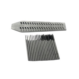 bestbuywholesalers Screw Plate with 19 Taps Hole Size: 0 to 16 | Tap and Die Set for Jewelry Making