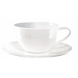 ASA Selection à table Kaffeetasse mit Untere / Untertasse, Fine Bone China, Warmes Weiß, 210 ml, 1912013