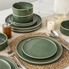 AmorArc Ceramic Dinnerware Sets, Handmade Reactive Glaze Stoneware Plates and