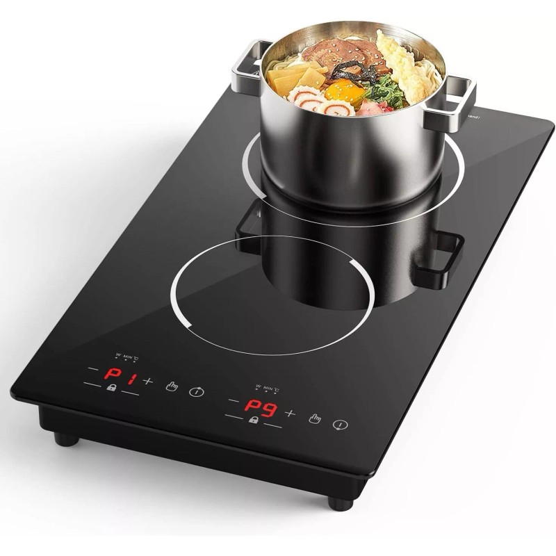 VBGK Induction Cooktop 2 Burner Electric Stove Top Electric Cooktop