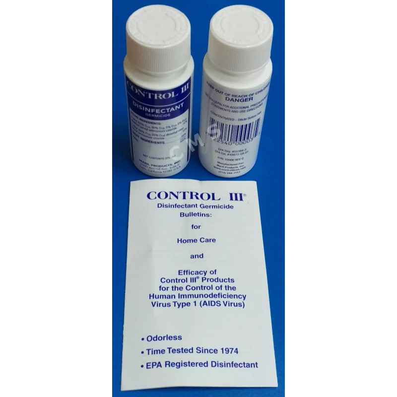 CONTROL III Instrument Disinfectant Germicide Concentrate 2oz C3/DIS2/24 BenzAll