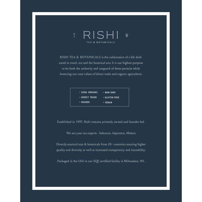 Rishi Organic English Breakfast Loose Leaf Tea 15 Count Sustainable