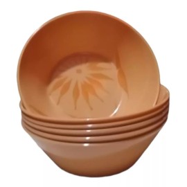 plasticos genericos Plato Hondo Pozolero Melamina Diseño De Barro Incluye 8pzs.