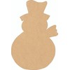 Wood Christmas Snowman with Scarf Cutout, Unfinished 3'' Wooden Holiday