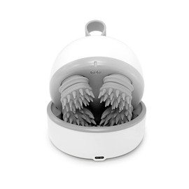 Mekeran Head Scalp Massager with Charging Base, Handheld 4 Heads 84 Kneading Nodes Waterproof Head Scratcher Massager for Cat, Full Body Massage, Hair Growth and Stress Relax