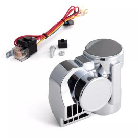 FARBIN Motorcycle Air Horn with Horn Cover Kit 150DB Super Loud Horn Wire