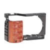 FOTGA Aluminum Camera Cage with Wooden Side Handle Handle for