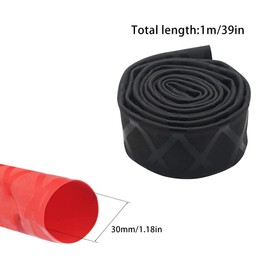 Heat Shrink Tubing, Heat Shrink Wrap Tube Sleeve for Fishing Rods Grip Handle with Non Slip and Insulation Green (Diameter 30mm, Length 39in)