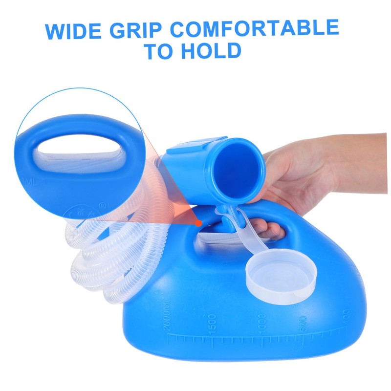 Mikinona Portable Women Urinal Bottle with Integrated Handle Large Capacity