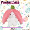 Irunfast 23CM Bunny Plush Toy,Reversible Bunny Strawberry Plushie Toy with