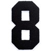 Tenjour 8" Chenille Number Patches Large Iron on Number Patches