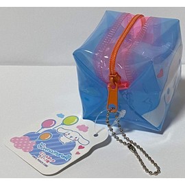 FRIEND サンリオ シナモール キューブタイプ ビニール ミニポーチ 6×6×6cm ジッパーケースバッグ アクセサリー ボールチェーン付き
