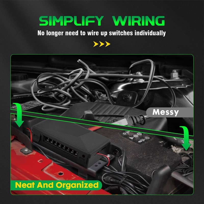 Wireless 6 Gang Switch Panel for Car, Multifunction Auxiliary Switch