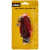 Rolson 40352 10 pc 1.5 -10 mm Hex Key Set