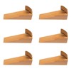 6pcs Door Stopper Wedge Polished Glossy Compact Wooden Firefighter Door