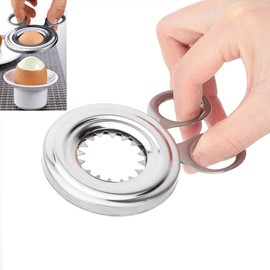 Egg Cutter with Multi Teeth Design, Easy to Use, Stainless Steel Scissor for Boiled Egg Shell Peeling