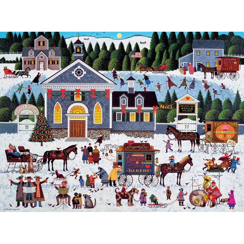 Buffalo Games - Charles Wysocki - Churchyard Christmas - 1000
