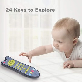 Baby Musical TV Remote Control Toy with Light and Sound, Early Education Learning Remote Toy for Toddlers Boys Girls Kids