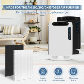 Zouhwaso 3+6 Aera Max 200 HEPA Filter Replacement Compatible with Fellowes AeraMax 190 200 DX55 pur-ifiers True HEPA Air Filter Part# 9287101 9324101, 3x H13 True HEPA and 6x car-bon Pre-Filter