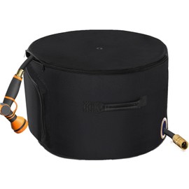 Garden Water Hose Holder Storage Bag Pot，Water Hose Hider，Holds 150 ft Hose ,Bottom With Drain Holes，Patio and Indoor-Black