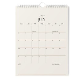 Karto Wall Calendar 2025-2026 - Vertical 8.5x11 inch July 2025 to December 2026 - Boost Your Productivity and Easy Planning with the Aesthetic Monthly Calendar - Beige