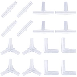 Pawfly Aquarium Airline Tubing Connectors Plastic Inline Valve, Fish Tank Air Pump Connector, 40-Piece