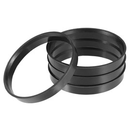 X AUTOHAUX Universal Car Seeding Rings 70.1 mm to 66.6 mm Black Pack of 4