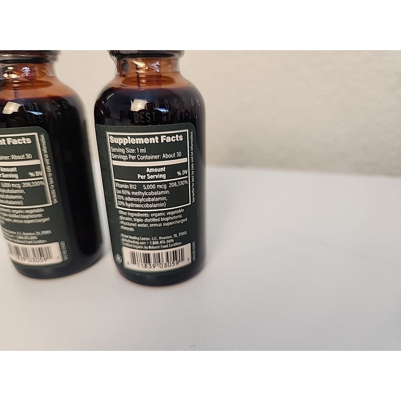 Global Healing Center Vitamin B12, 5000 mcg, Organic Liquid Sublingual