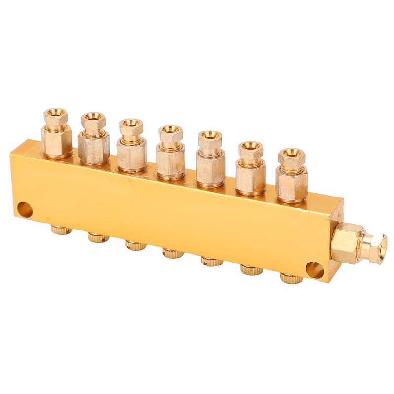 Oil Distributor Adjustable Brass Lube Piston Separator Divider Valve Lubrication