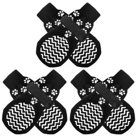 EXPAWLORER Double Side Anti-Slip Dog Socks - Dog Boots for Hot Pavement, 6Pcs Soft and Breathable Puppy Non-Slip Paw Protection, Strong Traction Control for Indoor on Wooden Floor