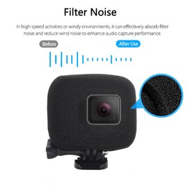 Windslayer Foam Cover for GoPro HERO 5/6 / 7 Black Wind Blocker Noise Reduction Cancelling Windshield Muffler Case Go Pro Slayer