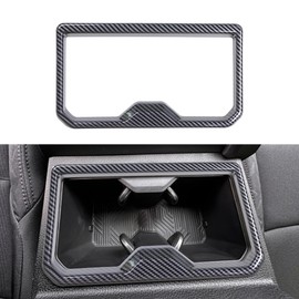 INTGET Front Cup Holder Panel Cover for 2024 2025 2026 Toyota Tacoma Accessories/2025 2026 4Runner ABS Plastic Interior for Tacoma SR/SR5/TRD PreRunner/Sport/Off-Road (Carbon Fiber, Front Cup Holder)