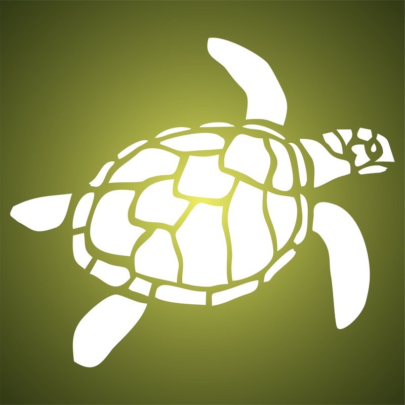 Schildkröten-Schablone – 9 x 7,5 cm (S) – Wiederverwendbare Meer