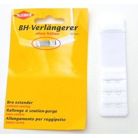 Kleiber Bra Extender up to 5cm-White-30mm-Double Hook