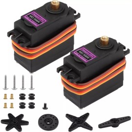 ALISERC 2 X MG996R Metal Gear Digital Torque Servo For Futaba Hitec Sanwa GWS JR Racing