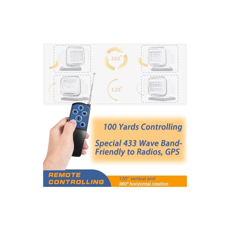 Remote Control for LED Search Spotlight, Spare Light Remote Control