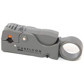 Cabelcon 98501010 Professional Stripping Tool for Cable RG 6, RG 58, RG 59, Dark Grey