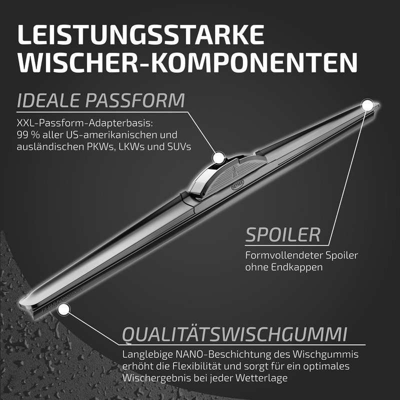 HEYNER® Windscreen Wiper Set Suitable for Toyota Camry (08.1996-11.2001) Hybrid