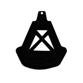 Replacement Wind Catcher, Wind Chime Sail Replacement with 16.4FT Nylon Cord, Metal Wind Chime Parts Replacement for Sympathy Wind Chimes and Wind Bells, Black Buoy