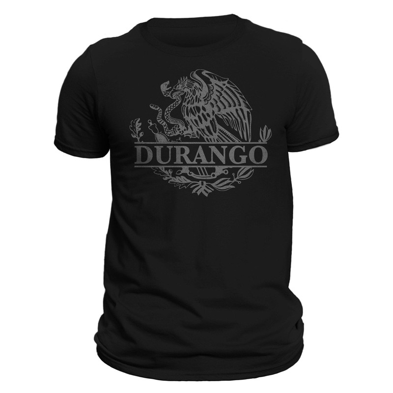Durango Mexico Eagle Emblem Mexican T-Shirt-M/Red