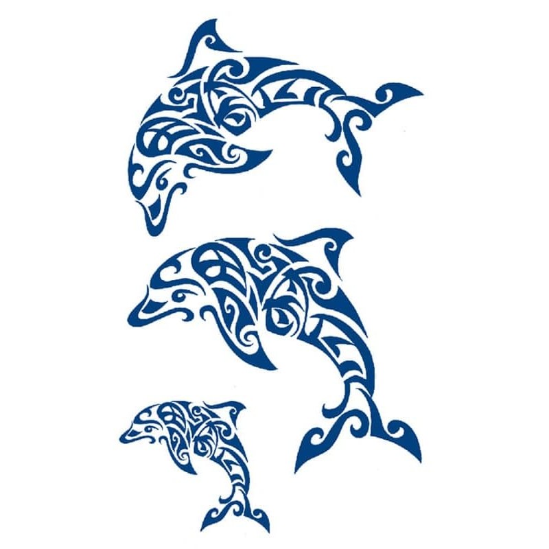 2 Sheets Tribal Tattoo Tribal Whale Tattoo Maori Dolphin Tattoo