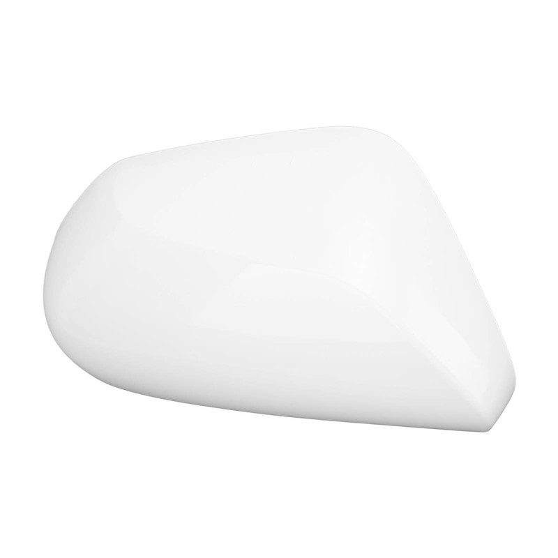 White Side Mirror Cover Unpainted Rearview Outer Door Wing Mirror