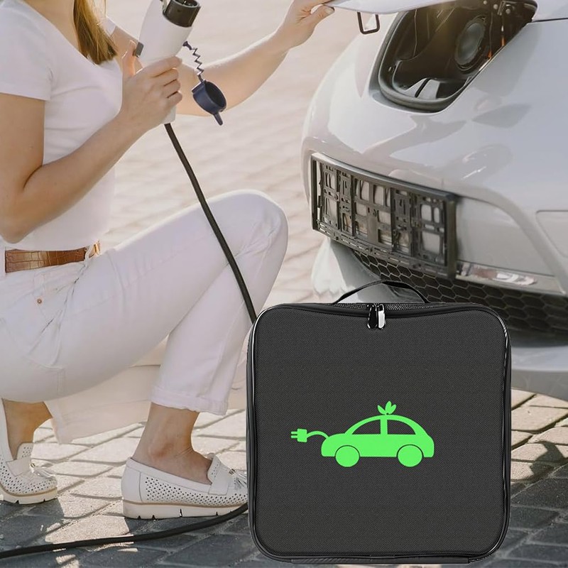 Kiuiom Charging Cable Bag, Electric Car, Non-Slip, Storage Bag for