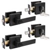 KNOBWELL 2 Pack Keyed Entry Door Lever Heavy Duty Double