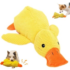 Mellow Dog Calming Duck, 2025 New Yellow Duck Dog Toy, The Mellow Ducks Calming Pillow, Dogs Ducks Toy with Quacking Sound for Indoor Dogs (Yellow)