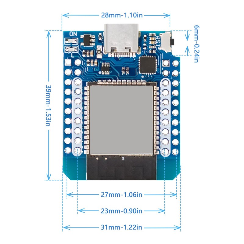 QIQIAZI ESP Mini Module ESP ESP-WROOM-32 WiFi Bluetooth BLE Development