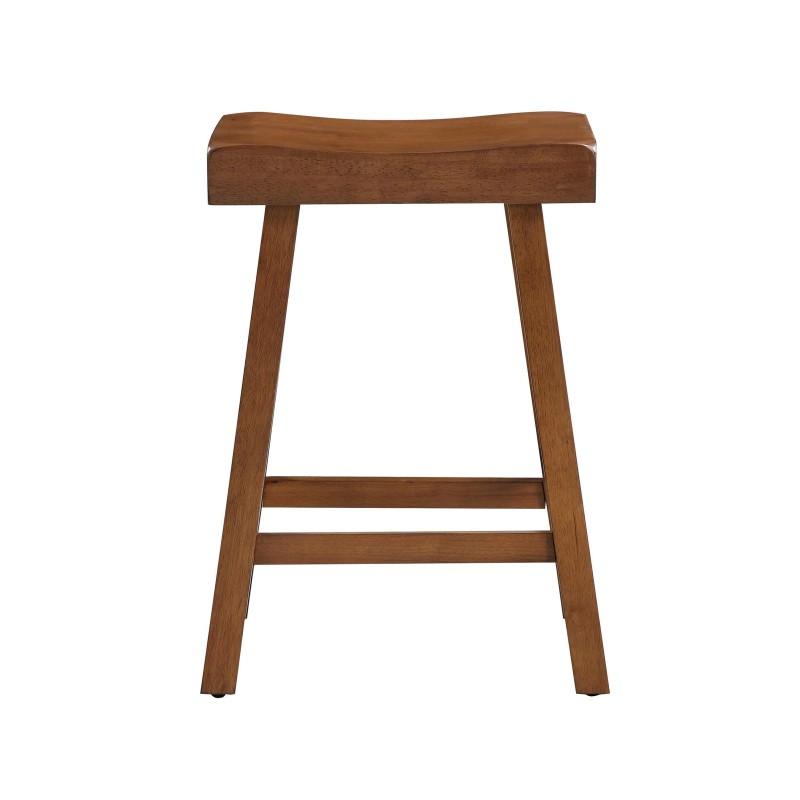 Home 2 Office Jackson 24in Saddle Barstool - Medium Oak