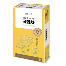 Ssanggye Chrysanthemum Floral Tea 0.5g x 100 Tea Bags, Bulk Size Premium Korean Herbal Hot Cold Hygienic Single Teabag Flower Tea Sweet Soft Flavor 국화차 4 Seasons Made in Korea