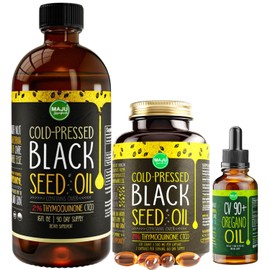 Maju Superfoods Maju Superfoods Large Black Seed Oil and Oregano Bundle
